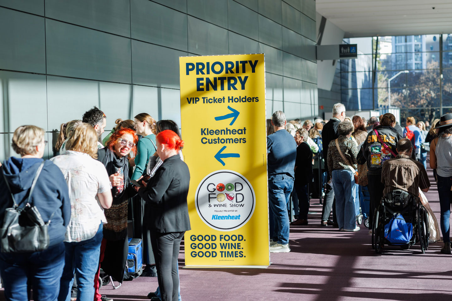 Visitor Ticket shopping at good food and wine show