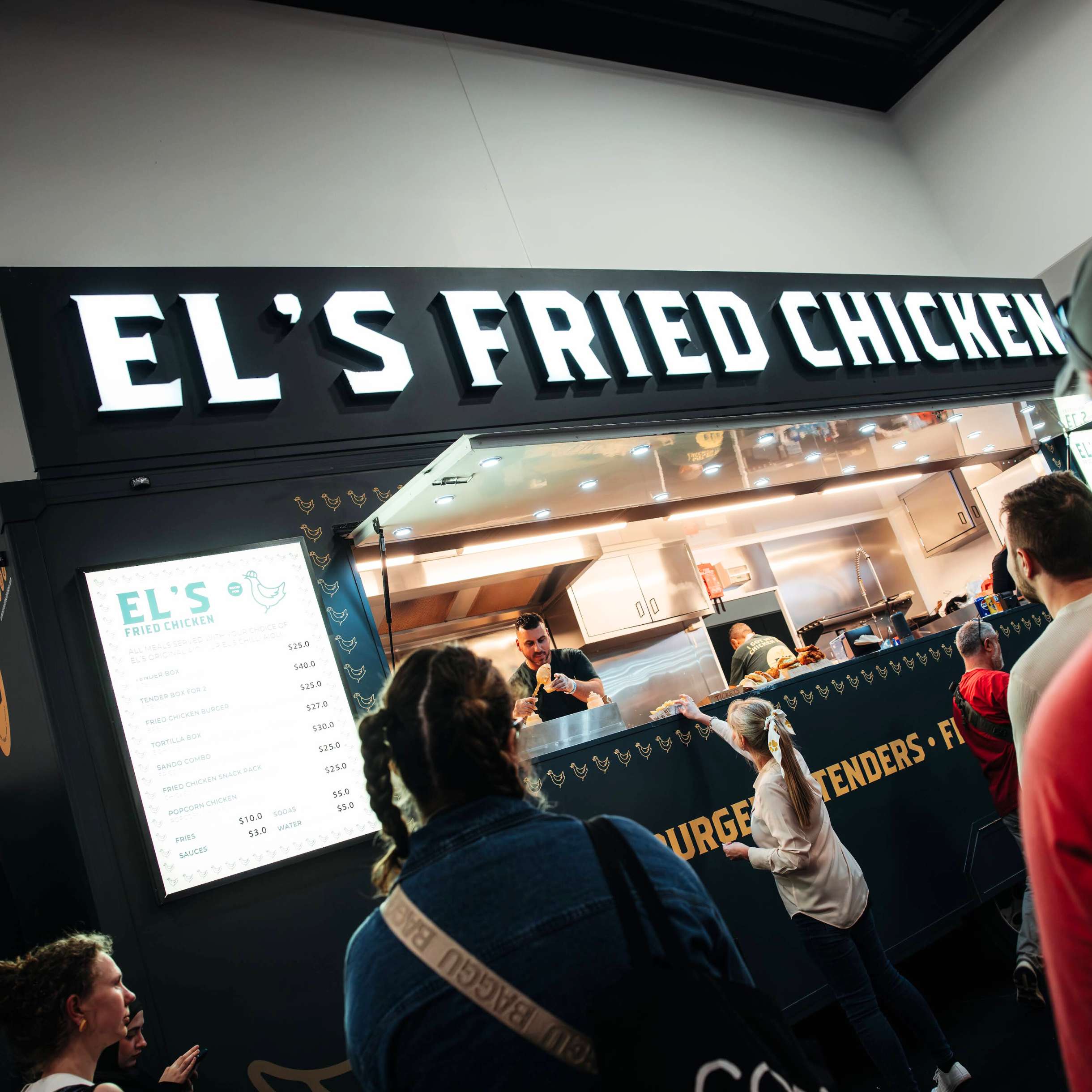 Elks Fried Chicken black food truck at the Good Food & Wine Show