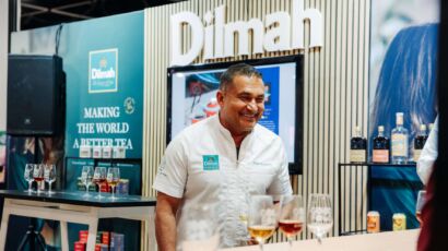 Chef Peter Kuruvita presenting at the Dilmah Tea School masterclass at the Good Food & Wine Show.