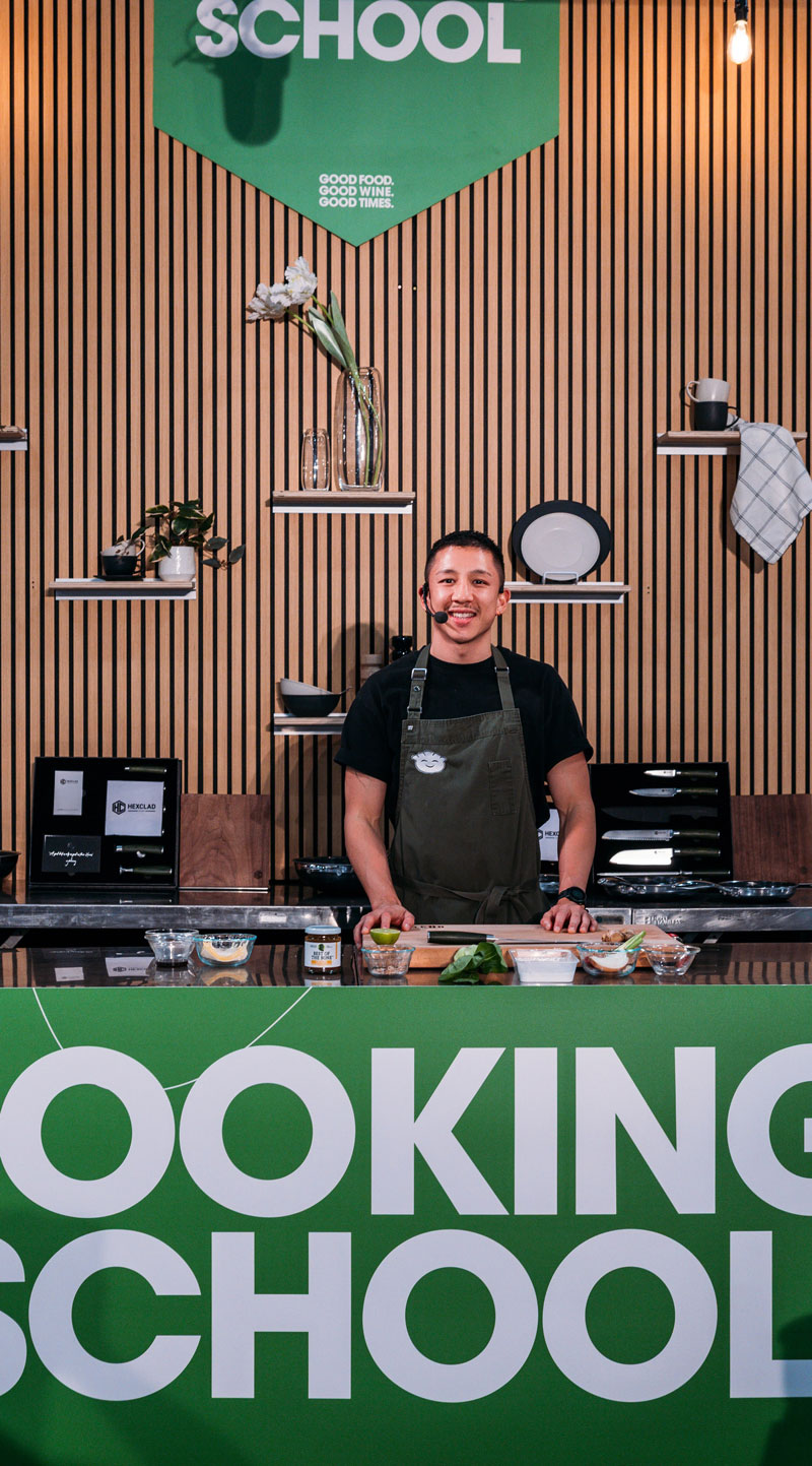 Cooking school at Good Food and Wine Show with Brandon Pang