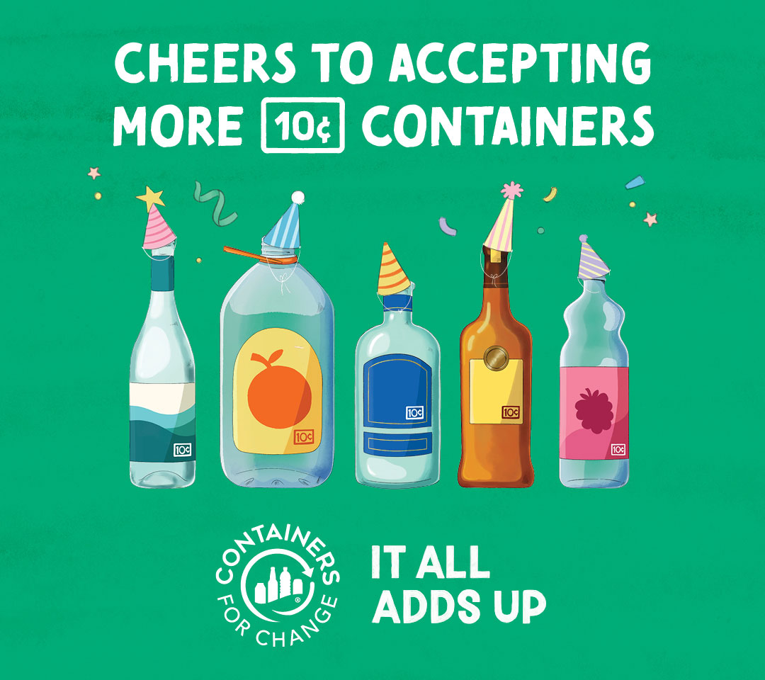 Good Food and Wine Show Containers for more change