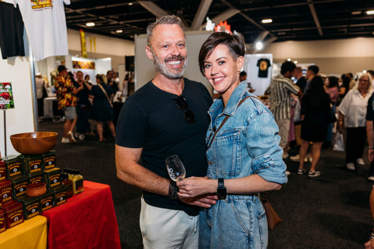 Visitors at the Good Food & Wine Show christmas Edition enjoying wine tasting
