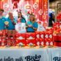 Visitors buying sweets , enjoying the tasting experiences at the Good Food & Wine Show christmas Edition