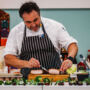 Miguel Maestre at The Festive Kitchen featuring The Great Australian Bake Off , enjoying the live performance at the Good Food & Wine Show christmas Edition