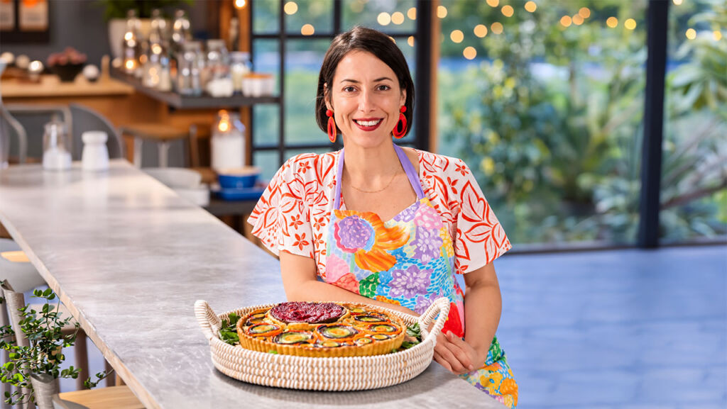 Pam Buchanan at the cooking at the good food and wine show