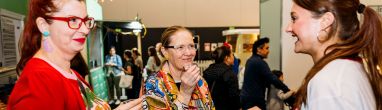 Visitor at the Good Food & Wine Show christmas Edition enjoying food tasting