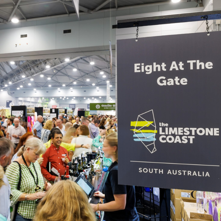 Eight at the Gate showcases its award-winning Limestone Coast wines in the Limestone Coast Wine Pavilion during the Good Food & Wine Show.